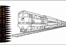 Sketsa Gambar Kereta Api Indonesia